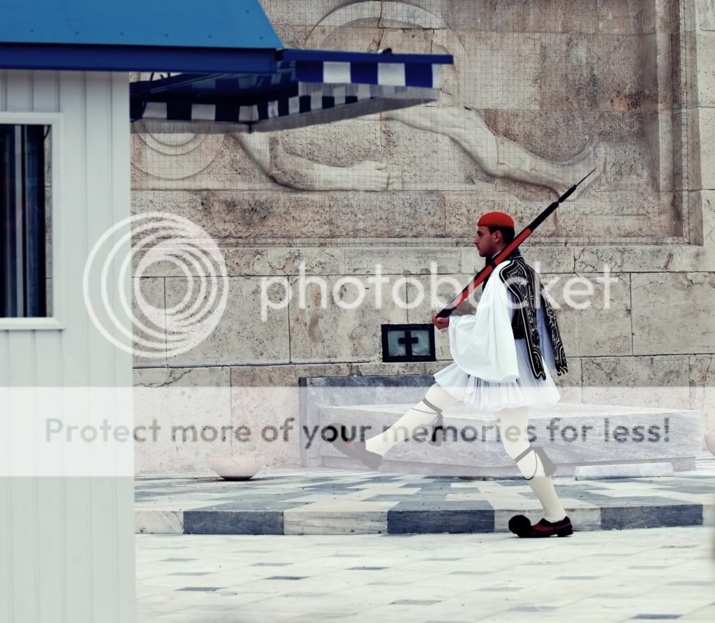 greek monument guards (tsoliades) 6 photos set